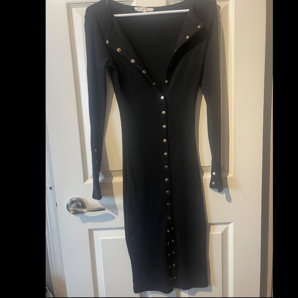 Hot & Delicious Gold Button Down Dress